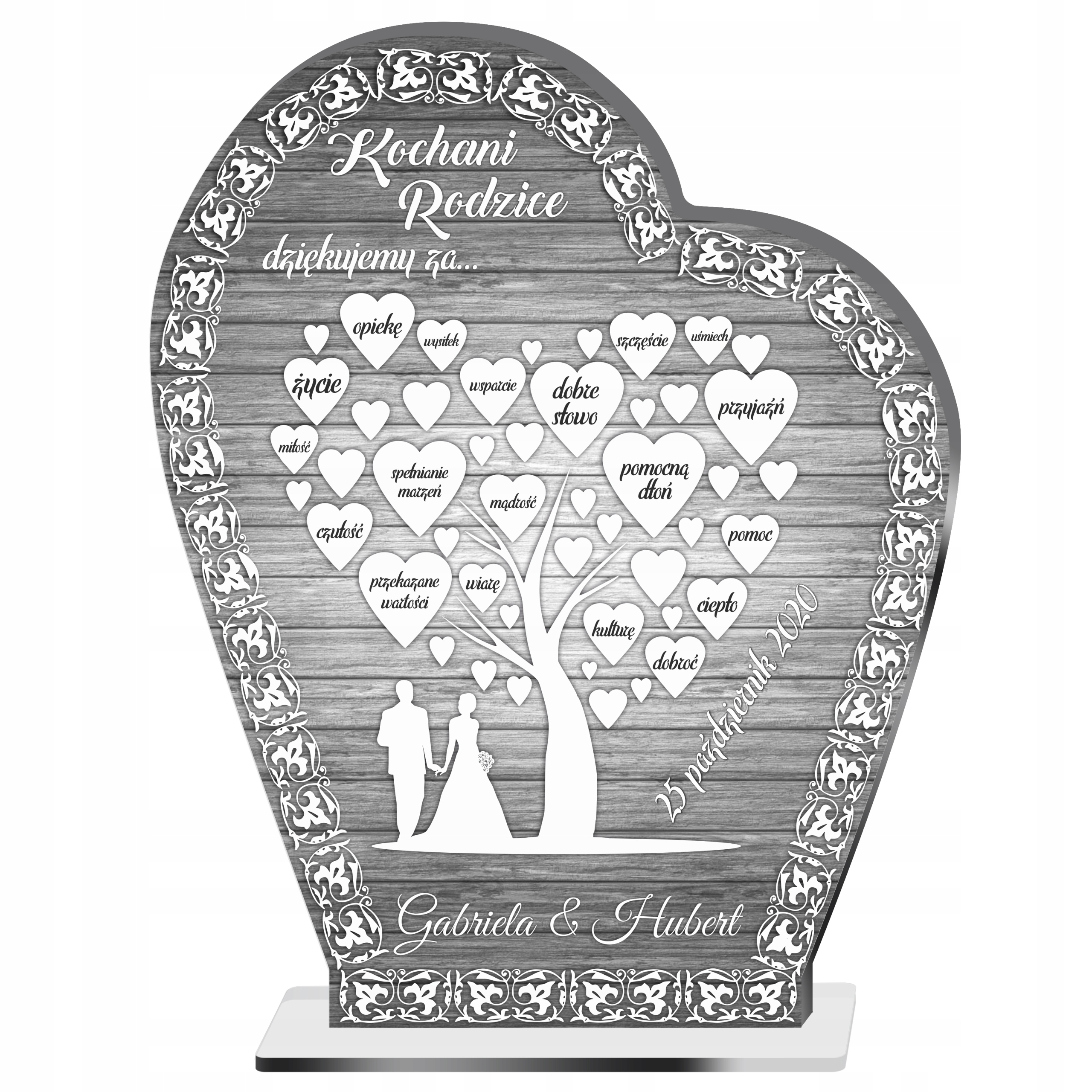 

Podziękowanie Dla Rodziców na ślub wesele prezent