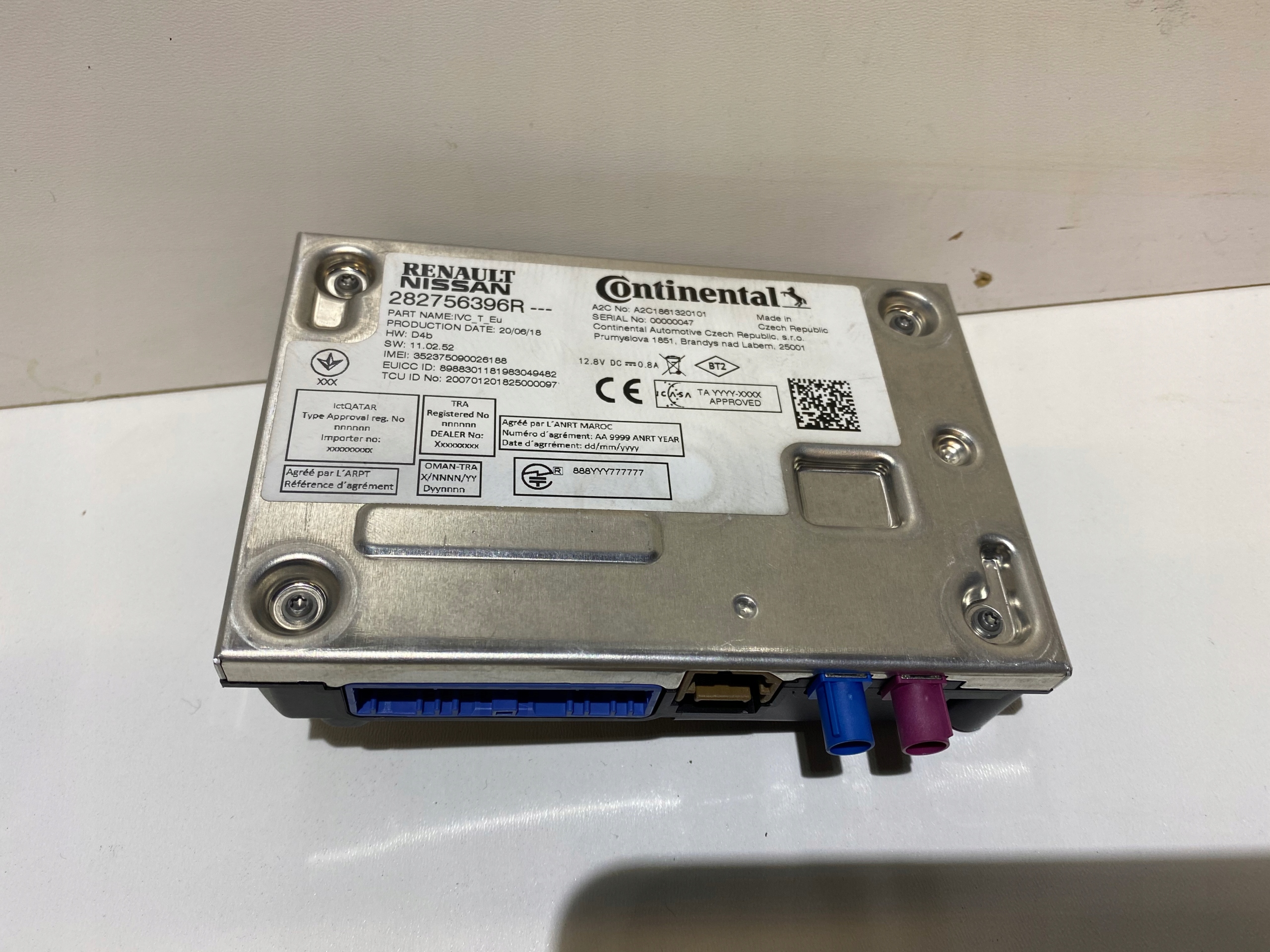 renault TWINGO III РЕСТАЙЛИНГ модуль навигации 282756396R