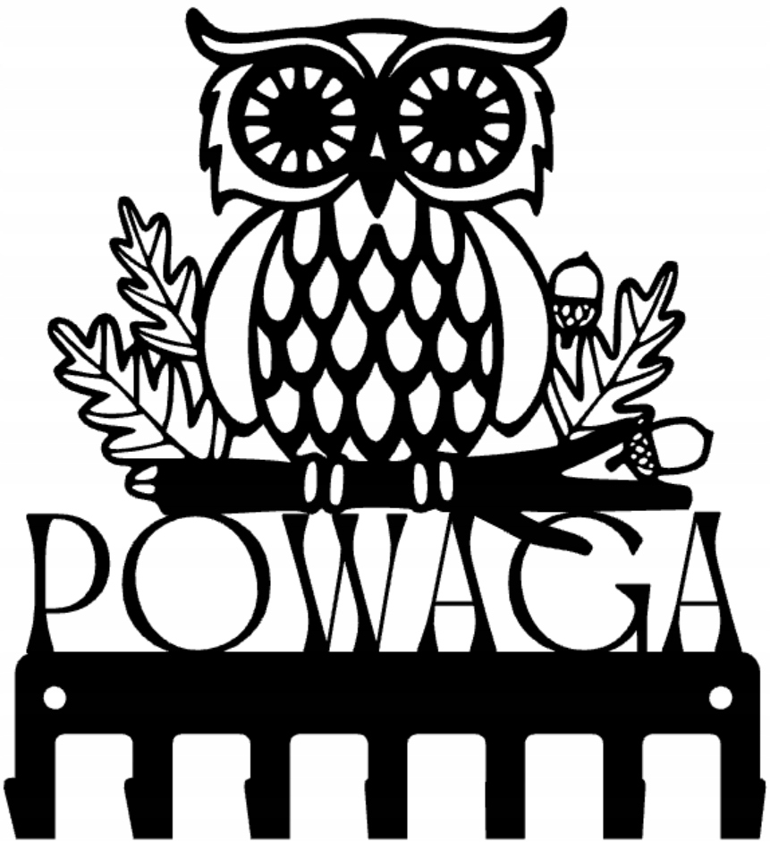 

Wieszak na klucze Sowa Napis Powaga