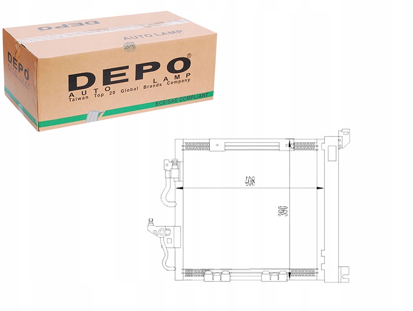 конденсатор Радиатор кондиционера Depo 152017N 1018
