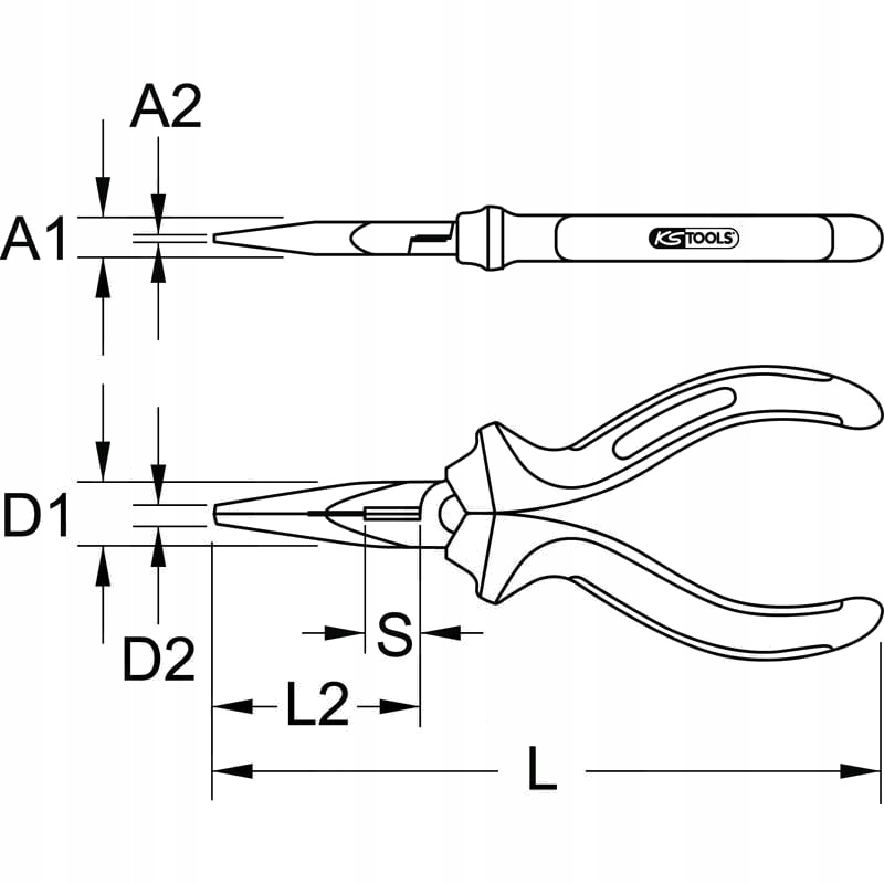 KS Tools CLASSIC Kleszcze telefoniczne 165 mm Marka KS Tools