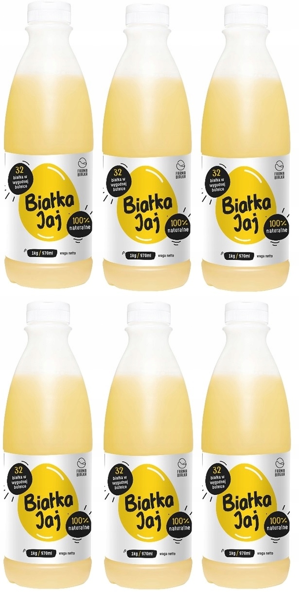 Płynne białka jaj pasteryzowane Farma Białka 1000g białka 6L