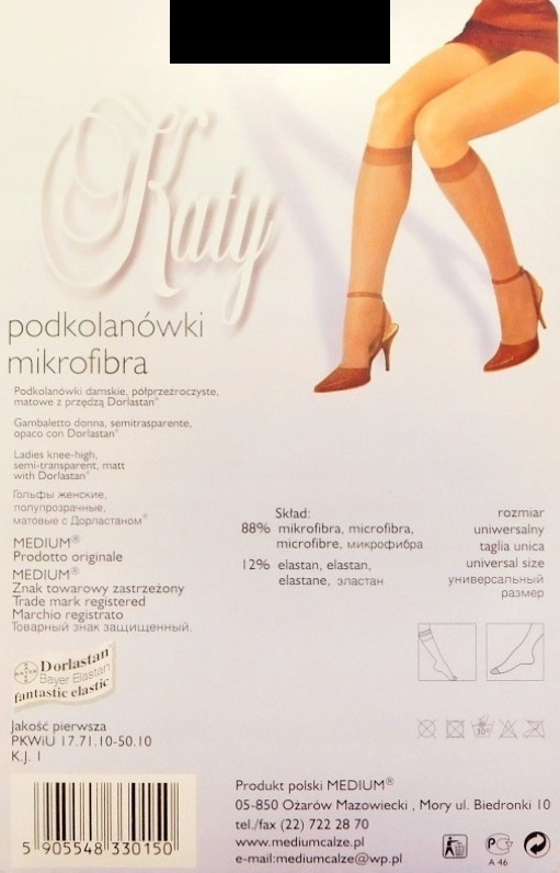 Katy 20den podkolanówki z mikrofibry nero Marka Inna marka