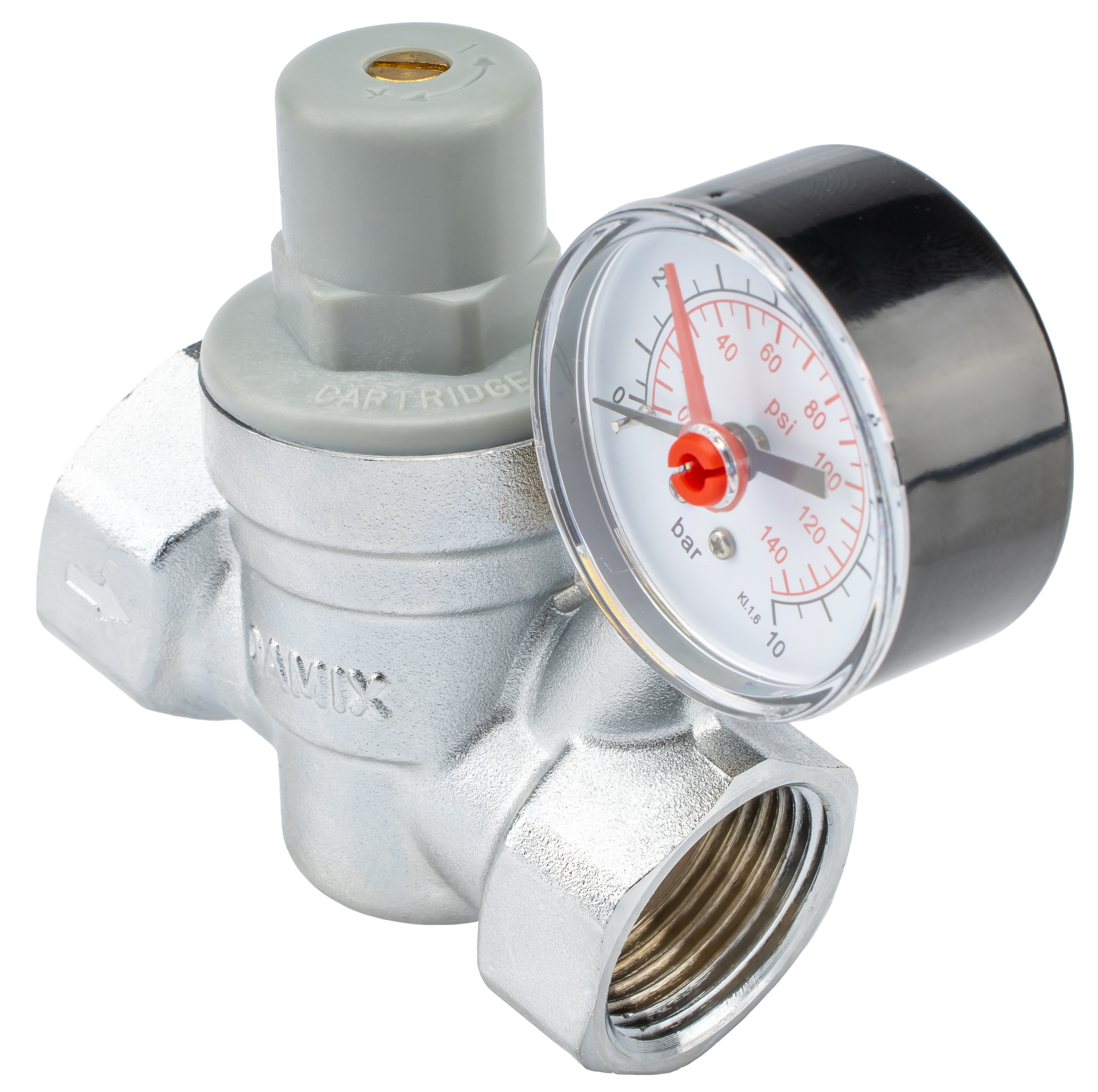 REDUKTOR CIŚNIENIA WODY Z MANOMETREM 1'' DN25 REGULATOR 1,5-6,5 BAR DAMIX Rodzaj inny