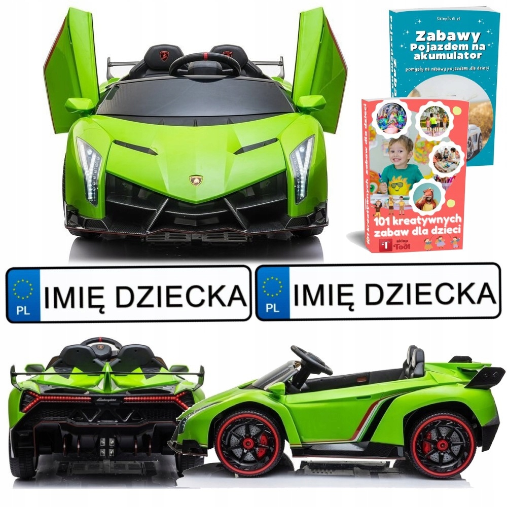 Auto Na Akumulator Lamborghini Veneno Dla Dziecka Pilot 2.4 Eva 4X4 MP4