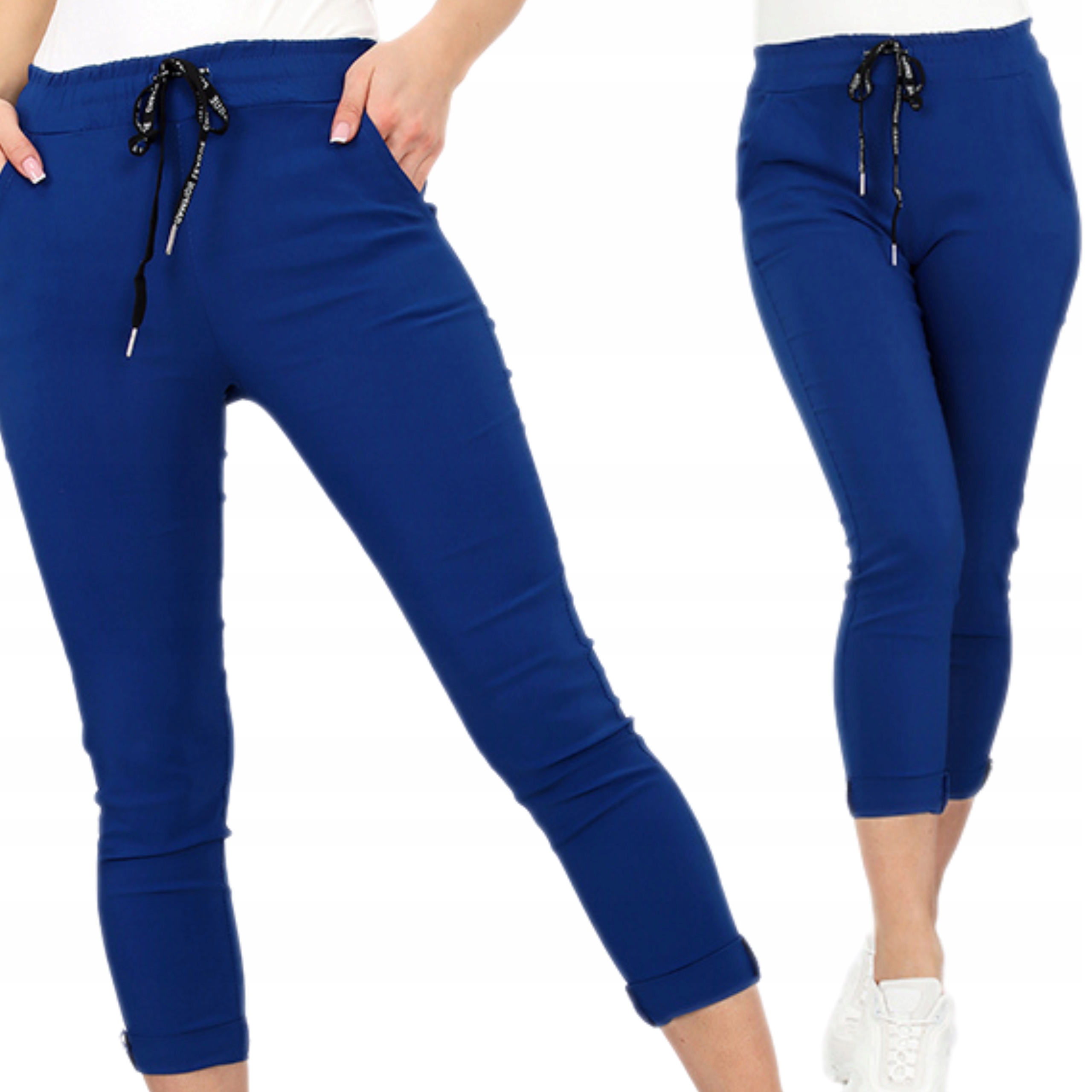

Spodnie Damskie Rurki Cygaretki Modne 44 2XL Chabr