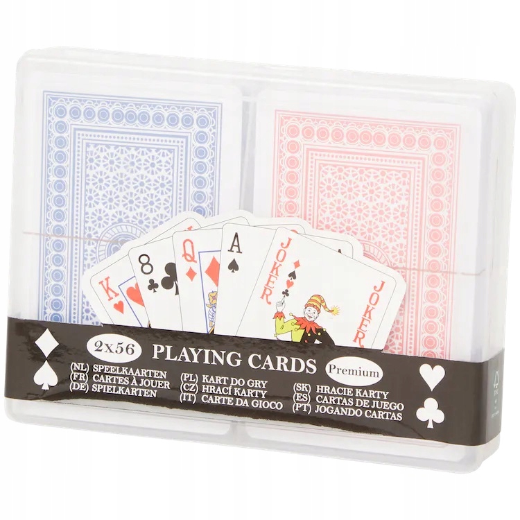 

Karty Do Gry W Pudełku 2X56 Poker Zestaw 2 Talie