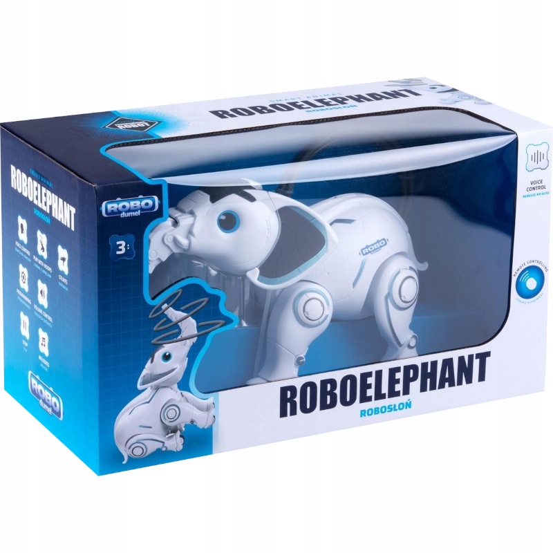 DUMEL ROBO SŁOŃ ROBOELEPHANT ZDALNIE STEROWANY INTERAKTYWNY ROBOT 3+ Wiek dziecka 3 lata +