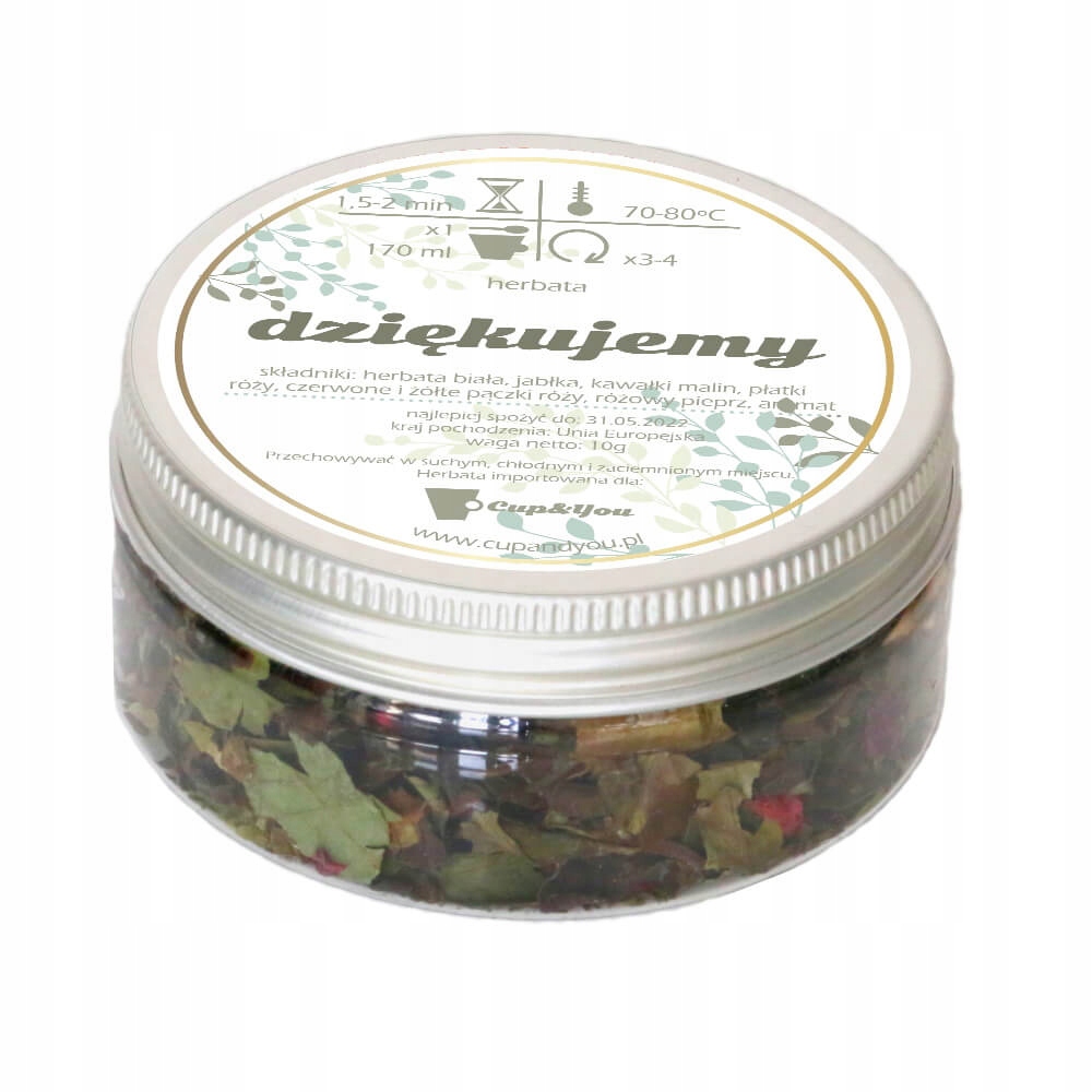 

Urocze mini Podziękowanie herbata 10g Ślub Wesele