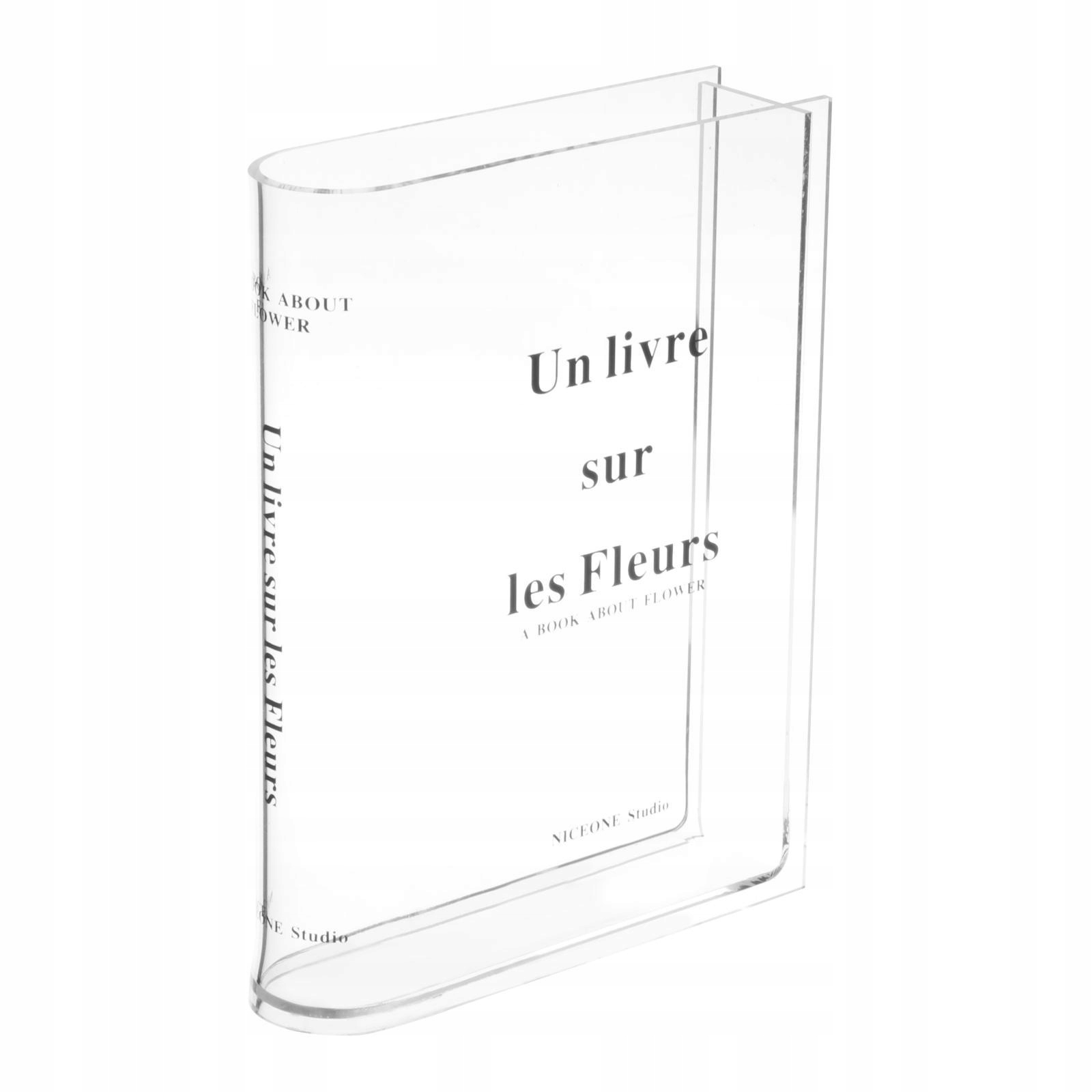 Akrylowy wazon na książki