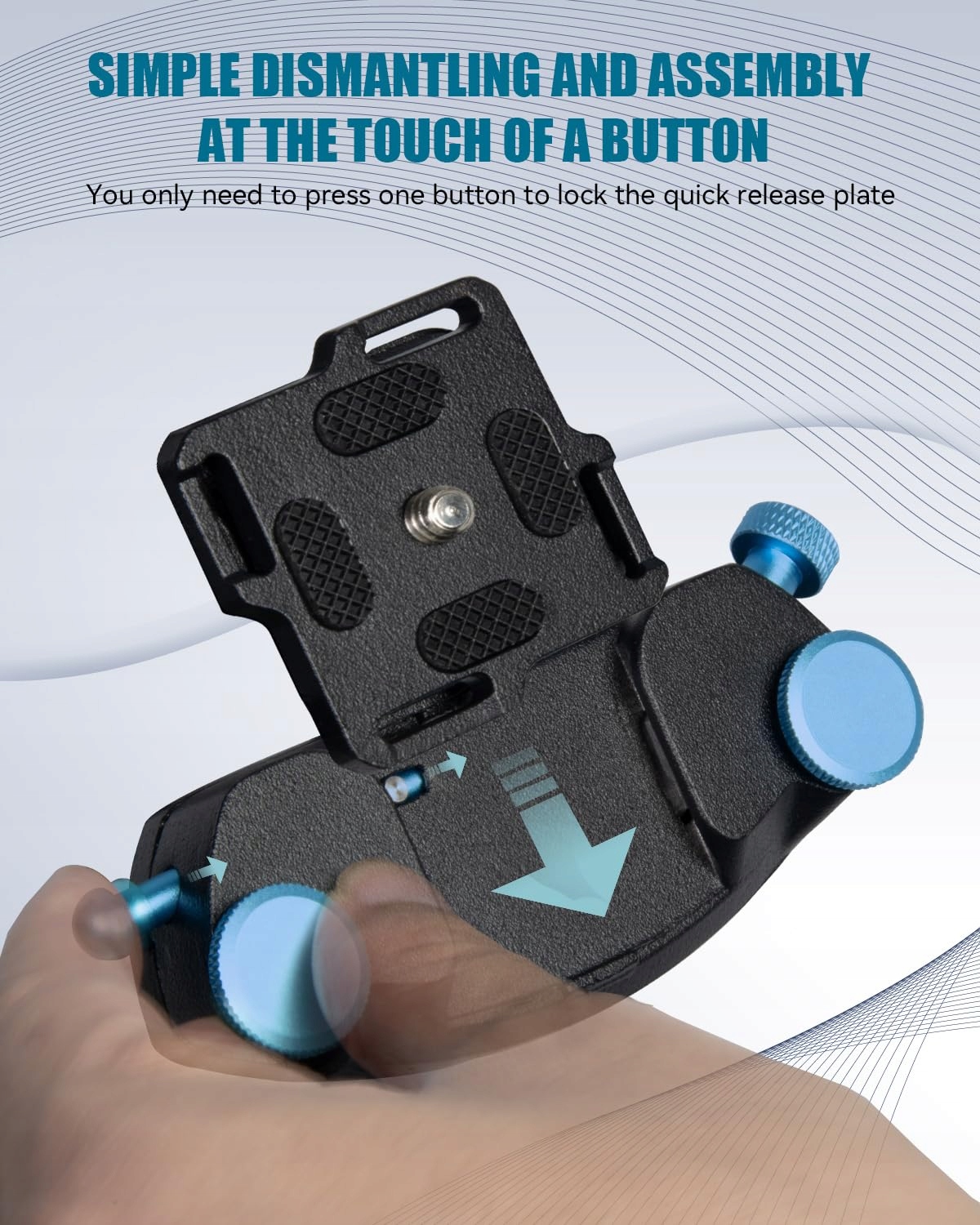 Klips Uchwyt Do Aparatu Na Plecak Aluminiowy 1 4 Cala Do GoPro GZW-Shop — miniatura 2