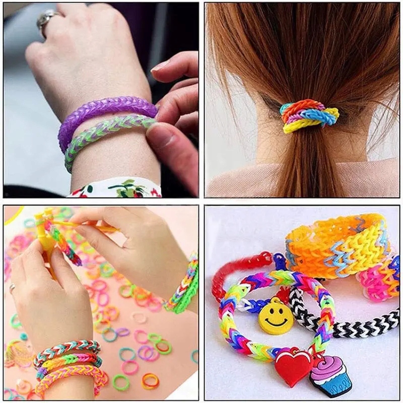 MAŁE GUMKI RECEPTURKI DO WŁOSÓW ROBIENIA WARKOCZYKÓW SILIKONOWE1000szt Marka Inna marka