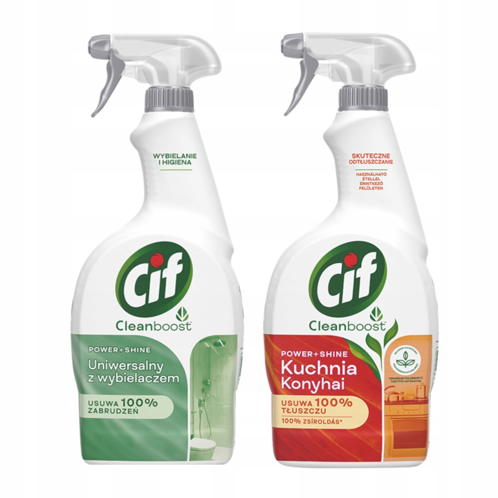 

Cif Power Shine Kuchnia Wybielanie Spray 2x750ml