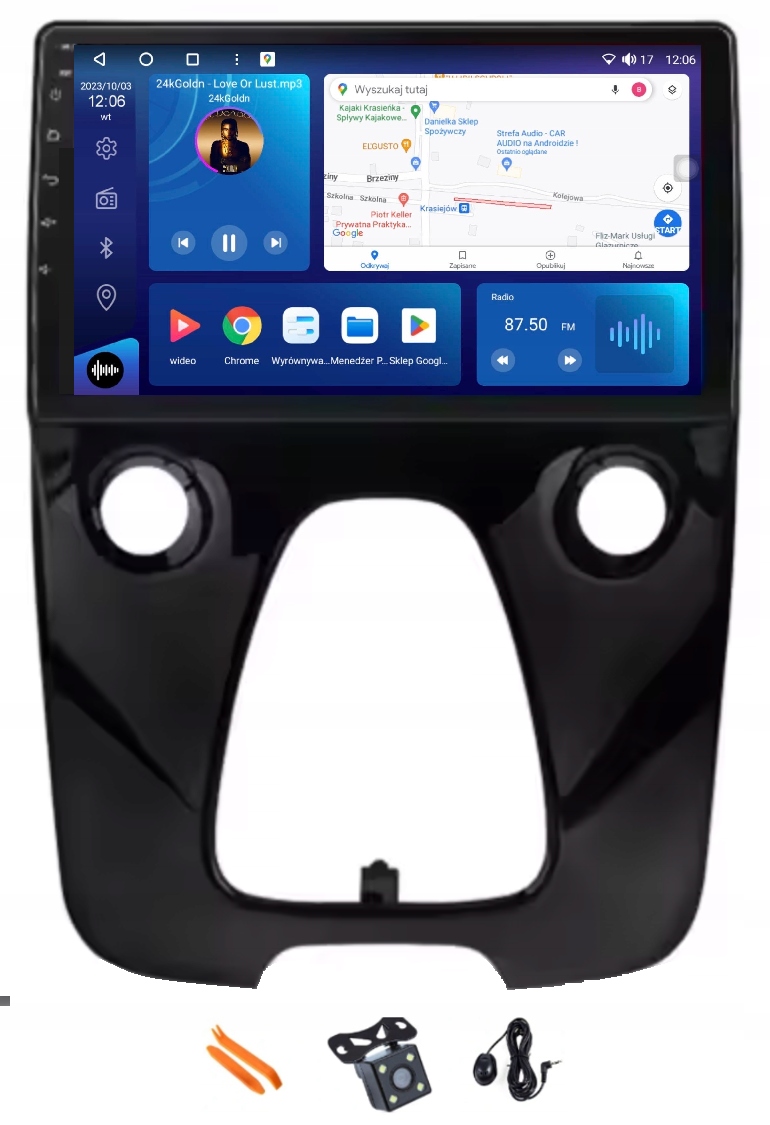 Rádio Android Navigácia Qled Carplay Lte Gps Citroen C1 2 Peugeot 108 14-20