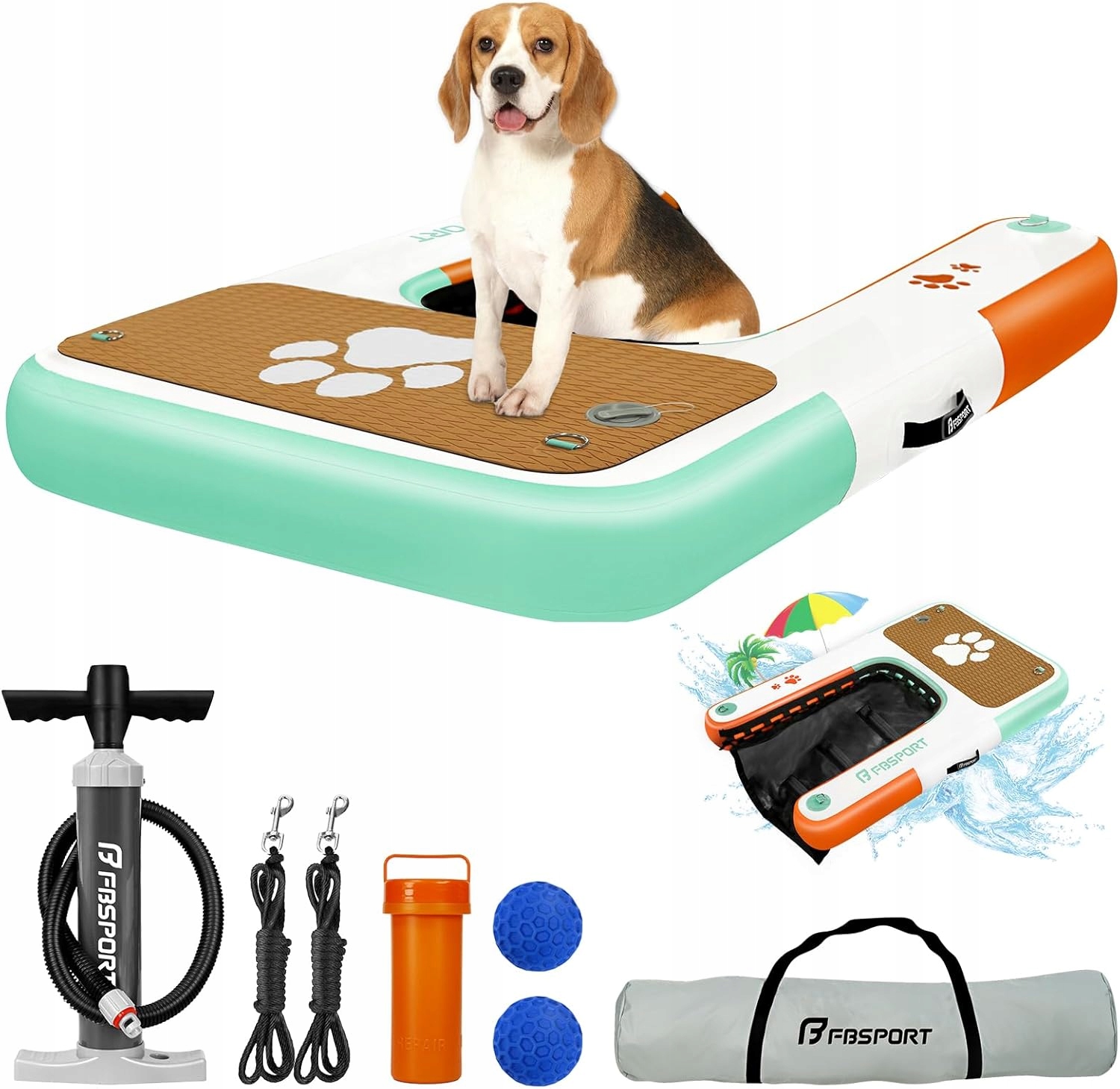 Pomocnicza rampa wodna dla psów do basenu łodzi drabinka 120x81 cm do 100kg