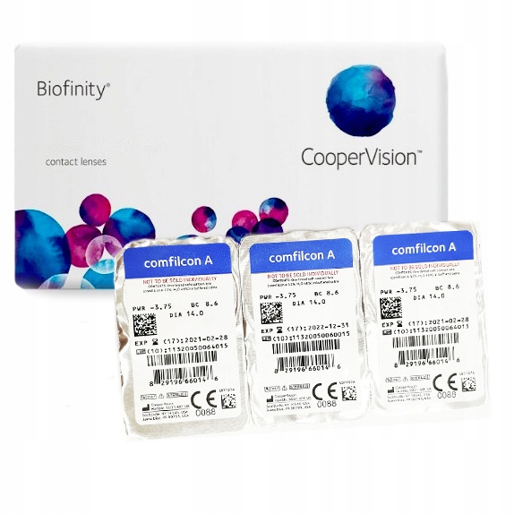 

Soczewki Biofinity 3 szt. moc -10,00 Bc 8,6
