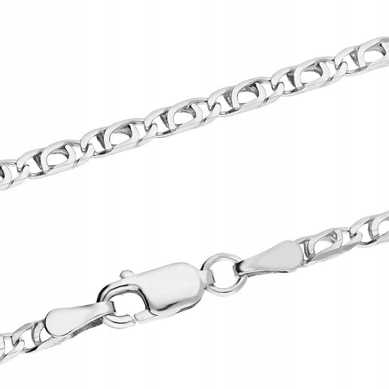 Stříbrný rhodiovaný řetízek Tiger ze stříbra 925 s trvalou efektní vazbou 5.50 g