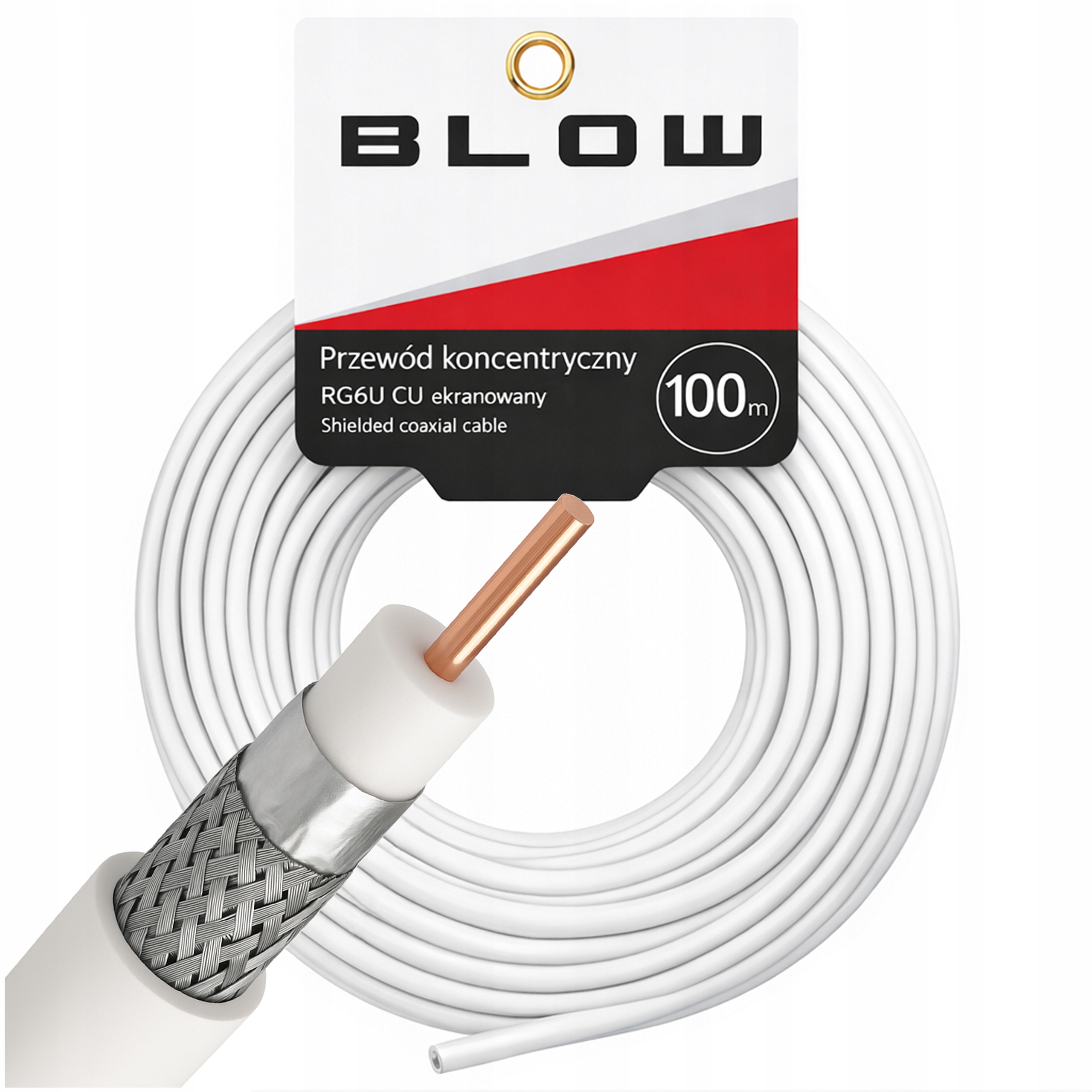 Anténní Kabel Koaxiální Konektor RG6 U Cu Odolný 100 M Tv 4K