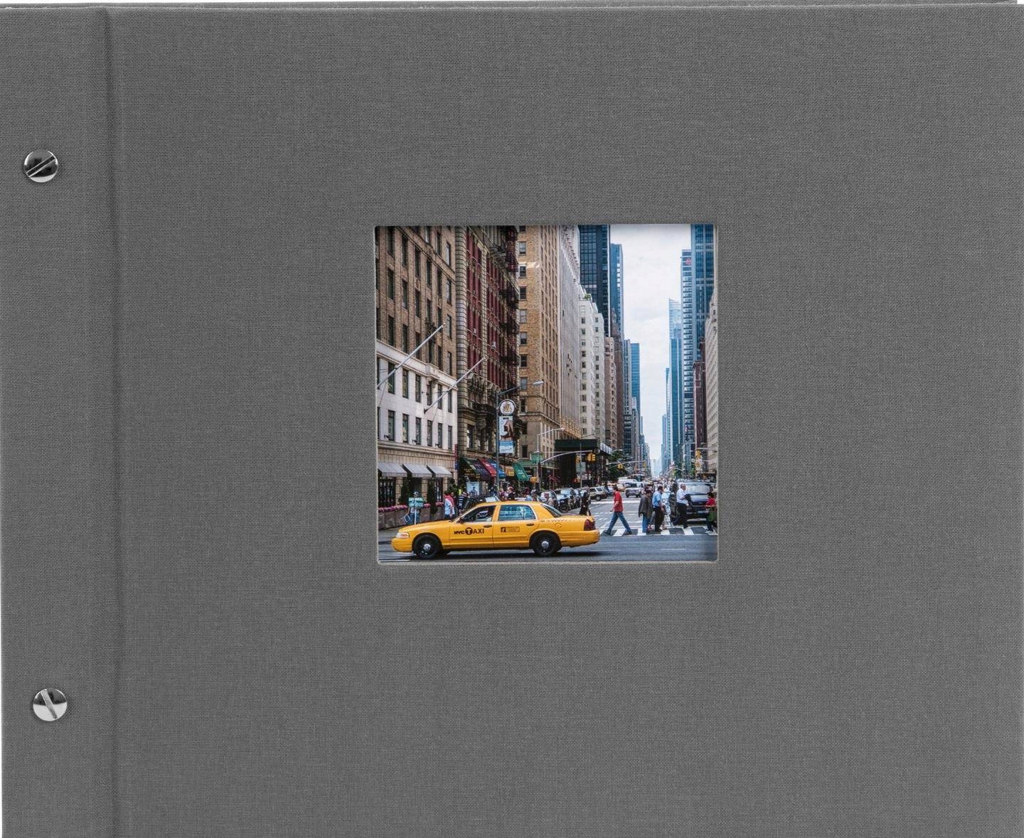 Album vlepované na šrouby, šedé, 20 bílých karet