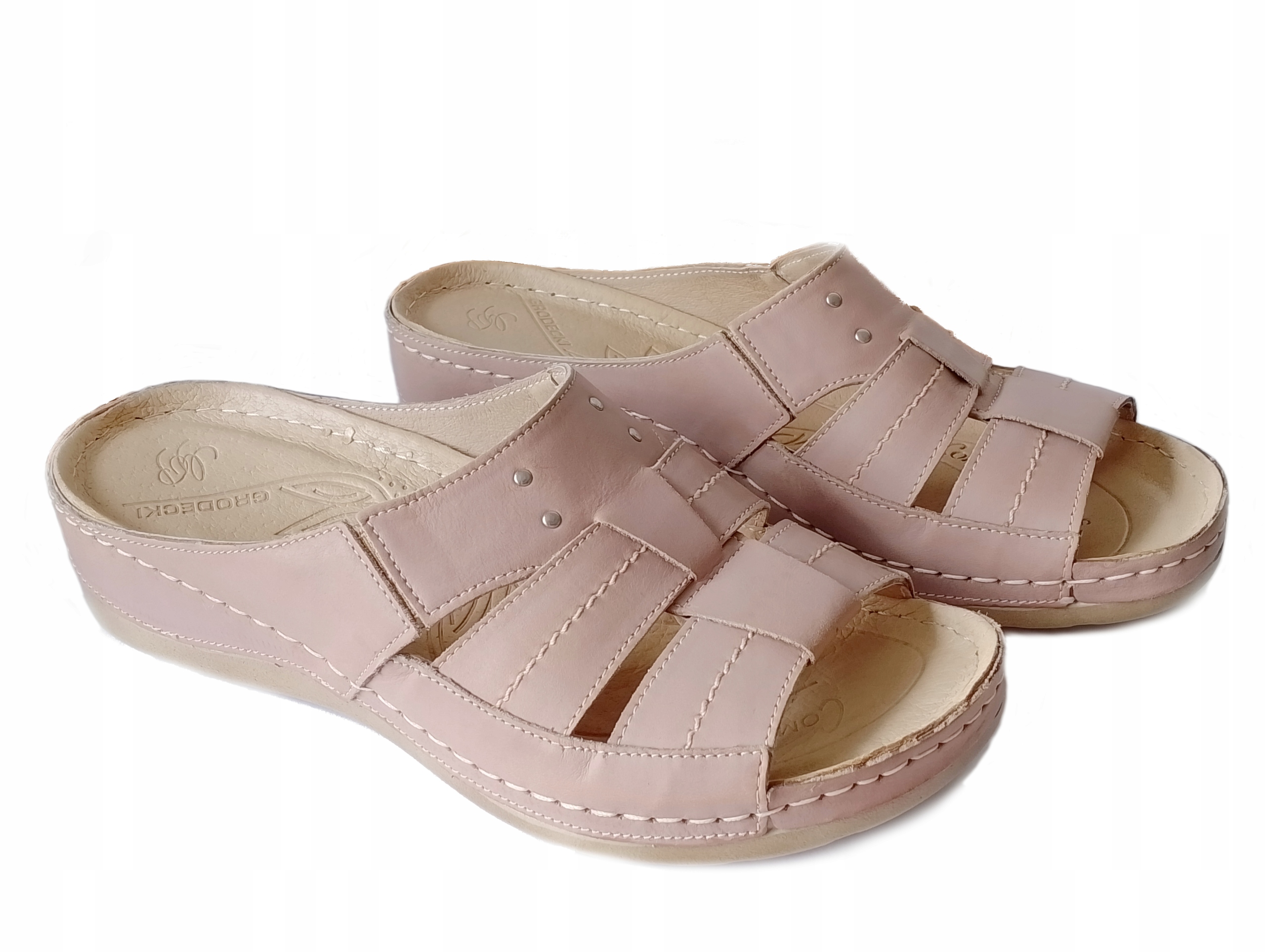 Grodecki 1050 nazouváky Polské cappuccino 40 Kůže Nat