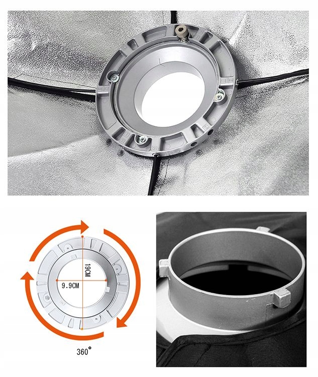 SOFTBOX OCTA 95cm BOWENS Z GRIDEM Softbox Grid możliwość zamontowania w zestawie