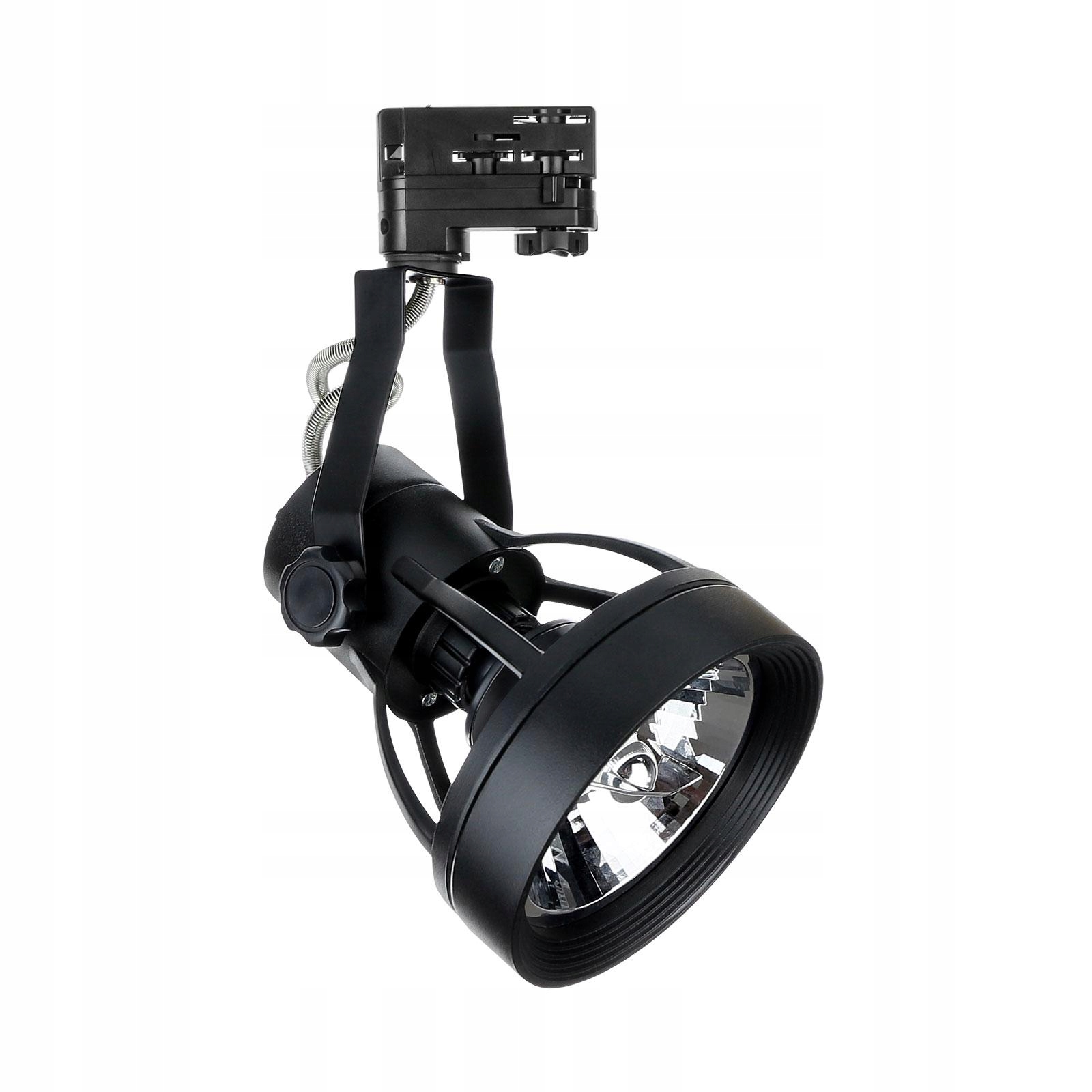

Lampa Loft Na Szynę 3-FAZY Czarna Żarówka GU10