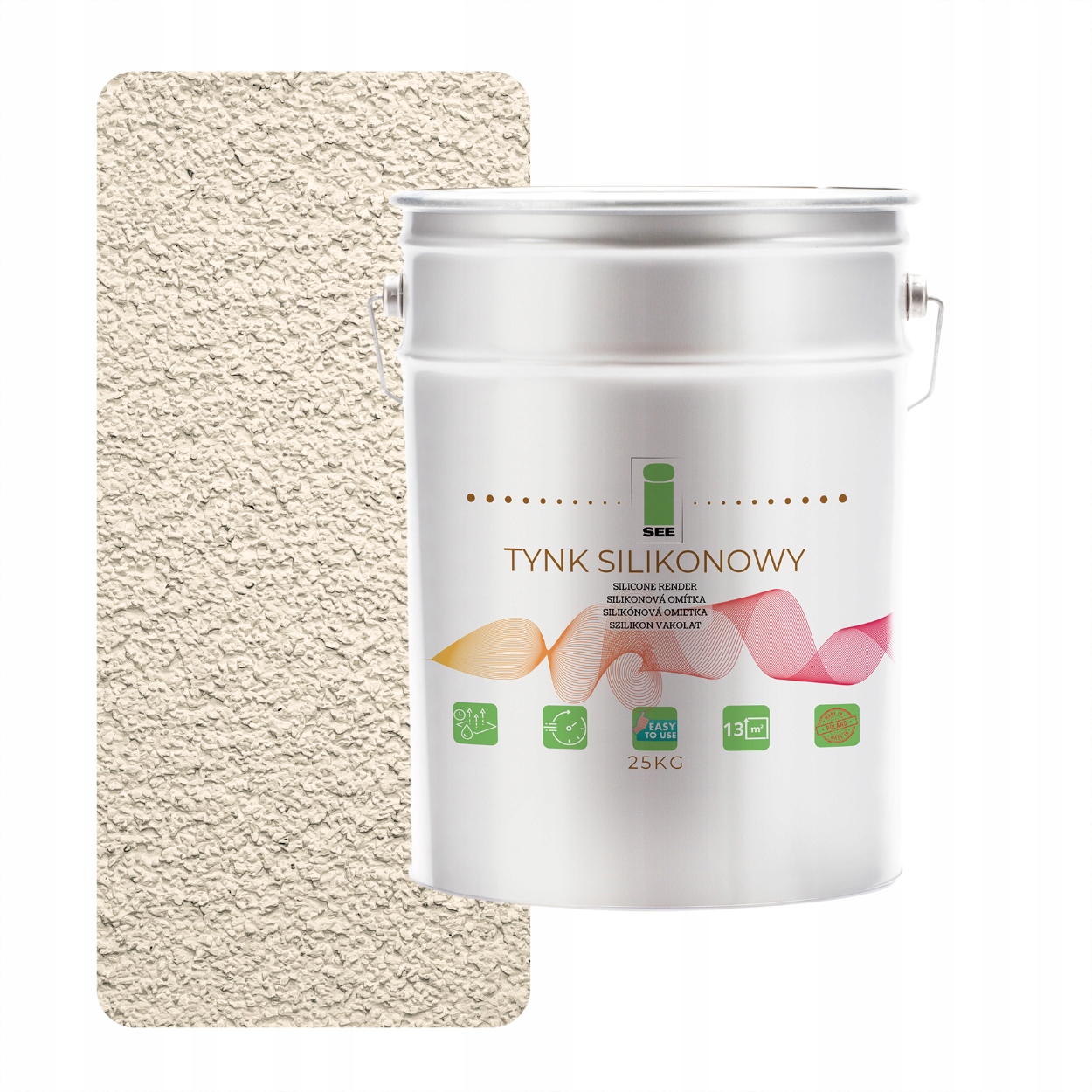 Silikónová Fasádna Omietka Vystužená Béžovou Svetlou Farbou 1.5 MM, Trvanlivá, 25 Kg