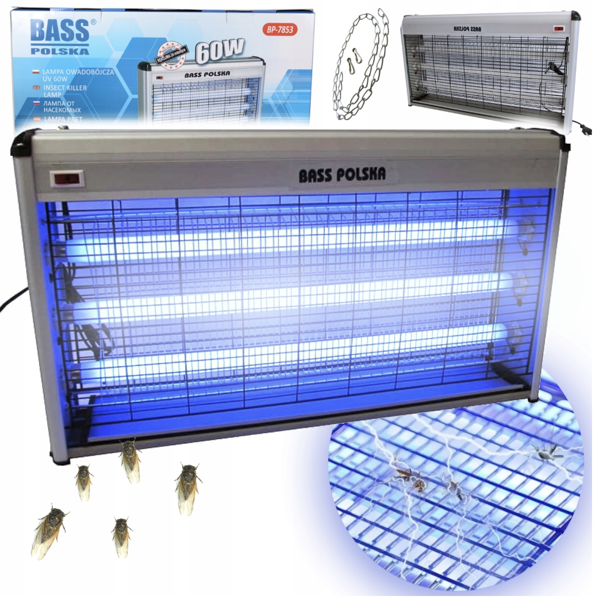 Lampa Owadobójcza Pro Uv 60W Na Owady Komary Muchy Mocna Do Biura I Domu