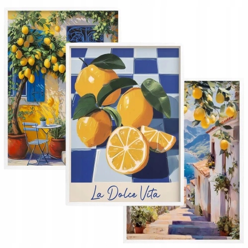Plakáty Obrazy na zeď do kuchyně jídelny Kuchyňská dekorace s citrony