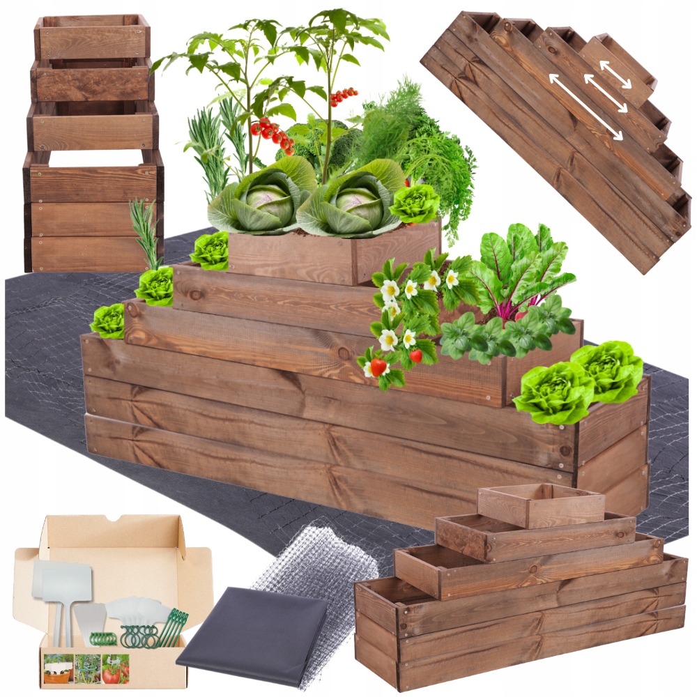 Inšpektor regulovateľný kaskádový box na zeleninu impregnát 54x120x30
