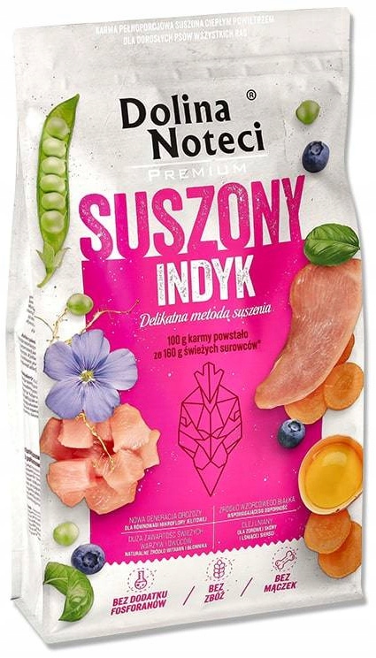 Karma suszona dla psa Dolina Noteci Premium indyk 9kg