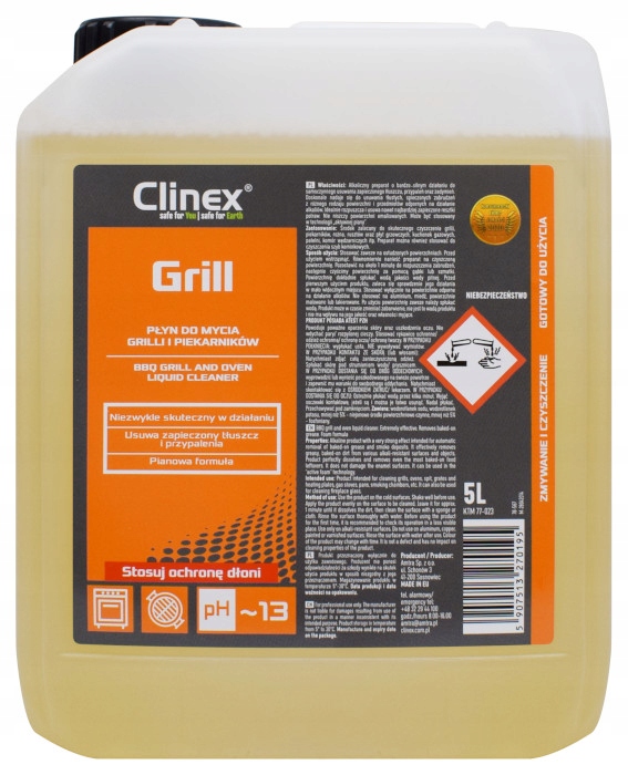 Clinex Grill 5L Płyn do mycia Grilli Piekarników