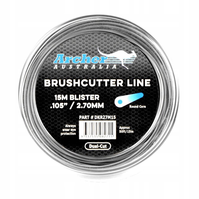 

Żyłka tnąca z rdzeniem 2.7 mm 15m Archer DKR27M15