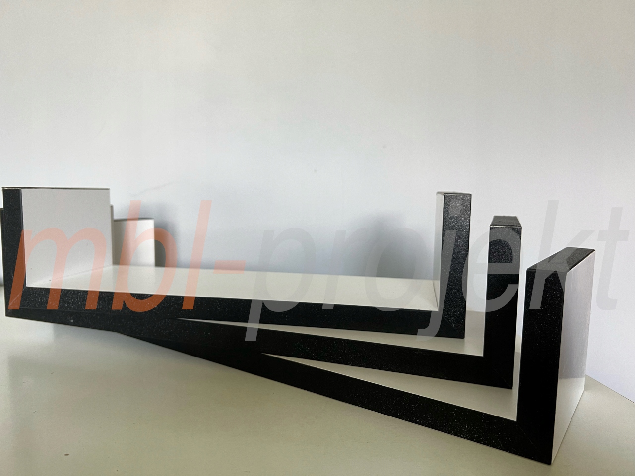 PÓŁKA WISZĄCA ŚCIENNA KOMPLET 3 SZTUK BIAŁY Marka bez marki