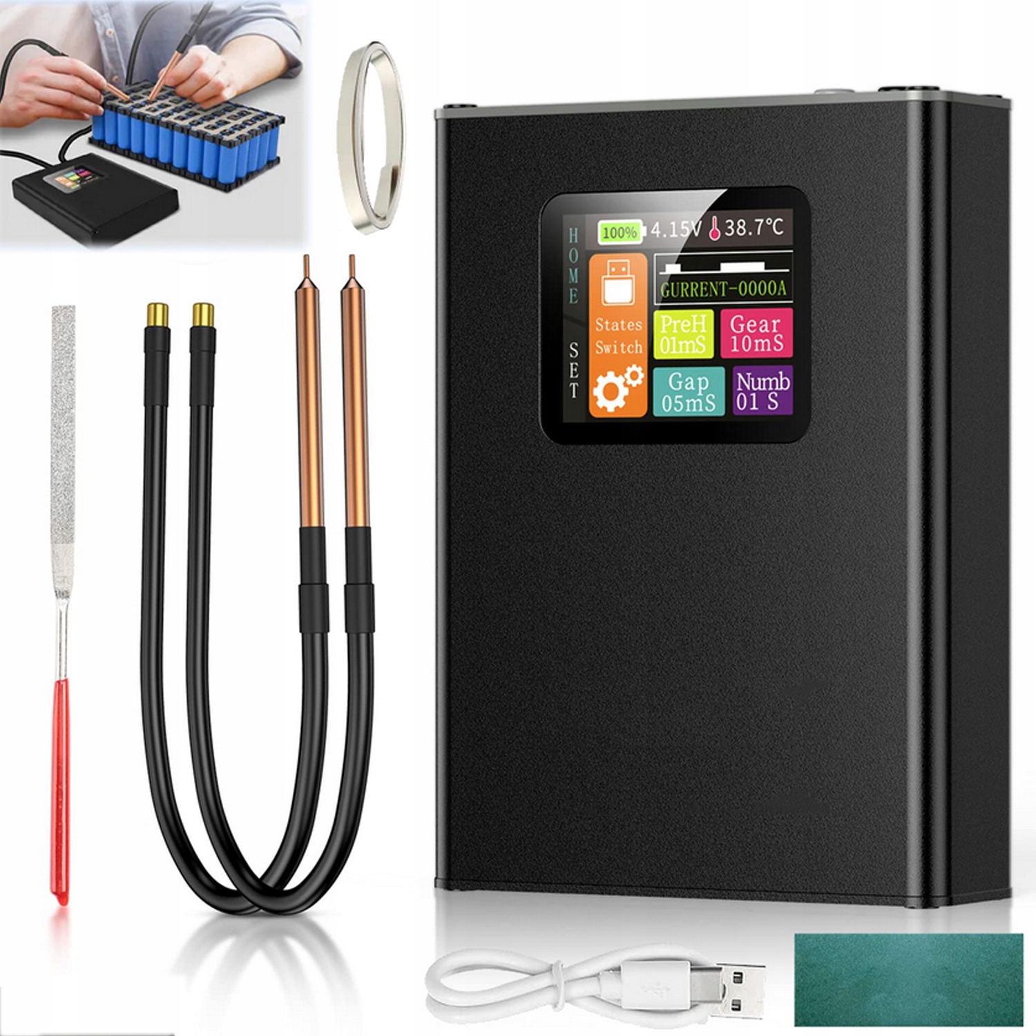 ZGRZEWARKA PUNKTOWA SPAWARKA LCD GOSPODARSTWA DOMOWEGO 5000MAH