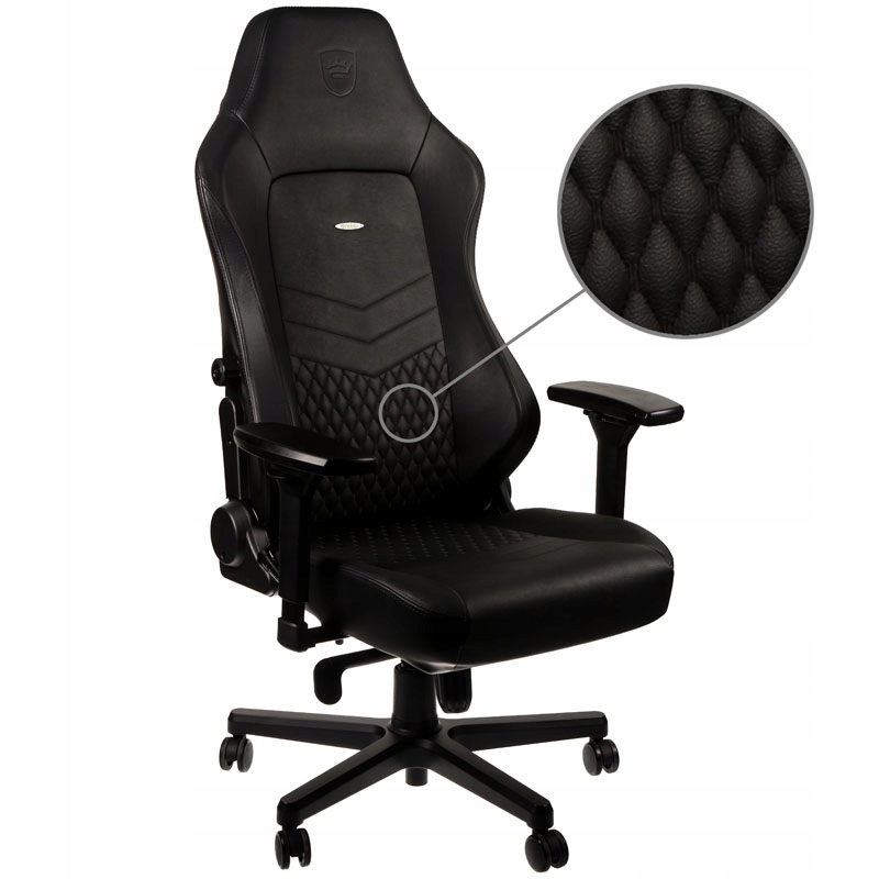

Fotel Noblechairs Hero, Naturalna Skóra, Czarny
