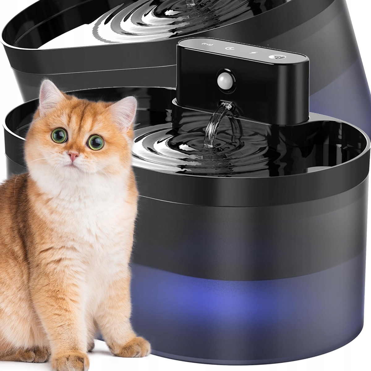 Levně Napáječka Fontána Automatická Pro Kočky Psa Zvířat Napáječka Miska 2,2L