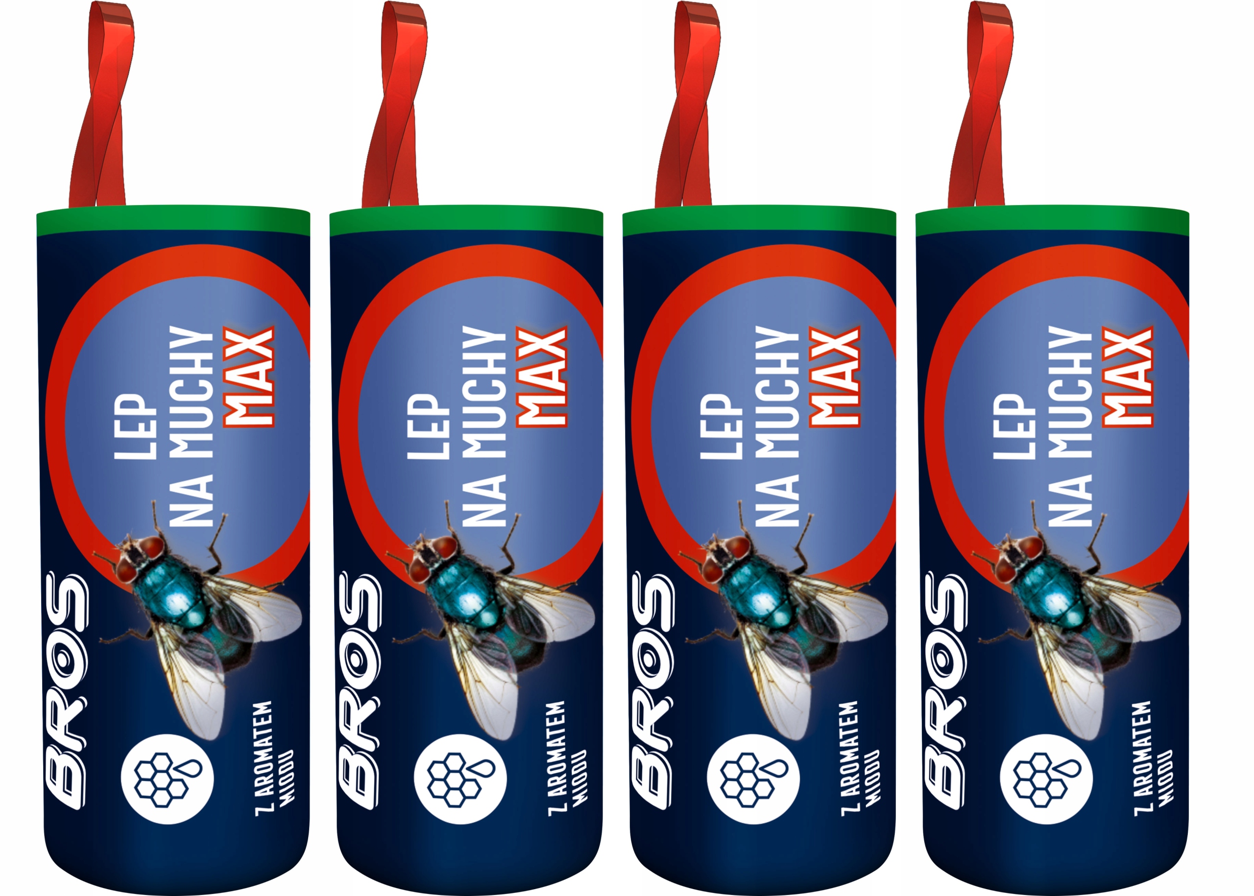 

Bros Lep na muchy Max z aromatem miodu 4 szt