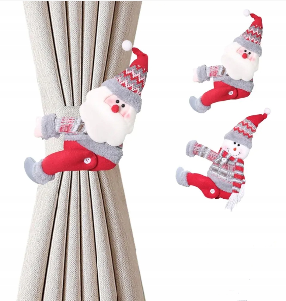 OZDOBY ŚWIĄTECZNE NA ZASŁONY OKIENNE 2 SZTUKI