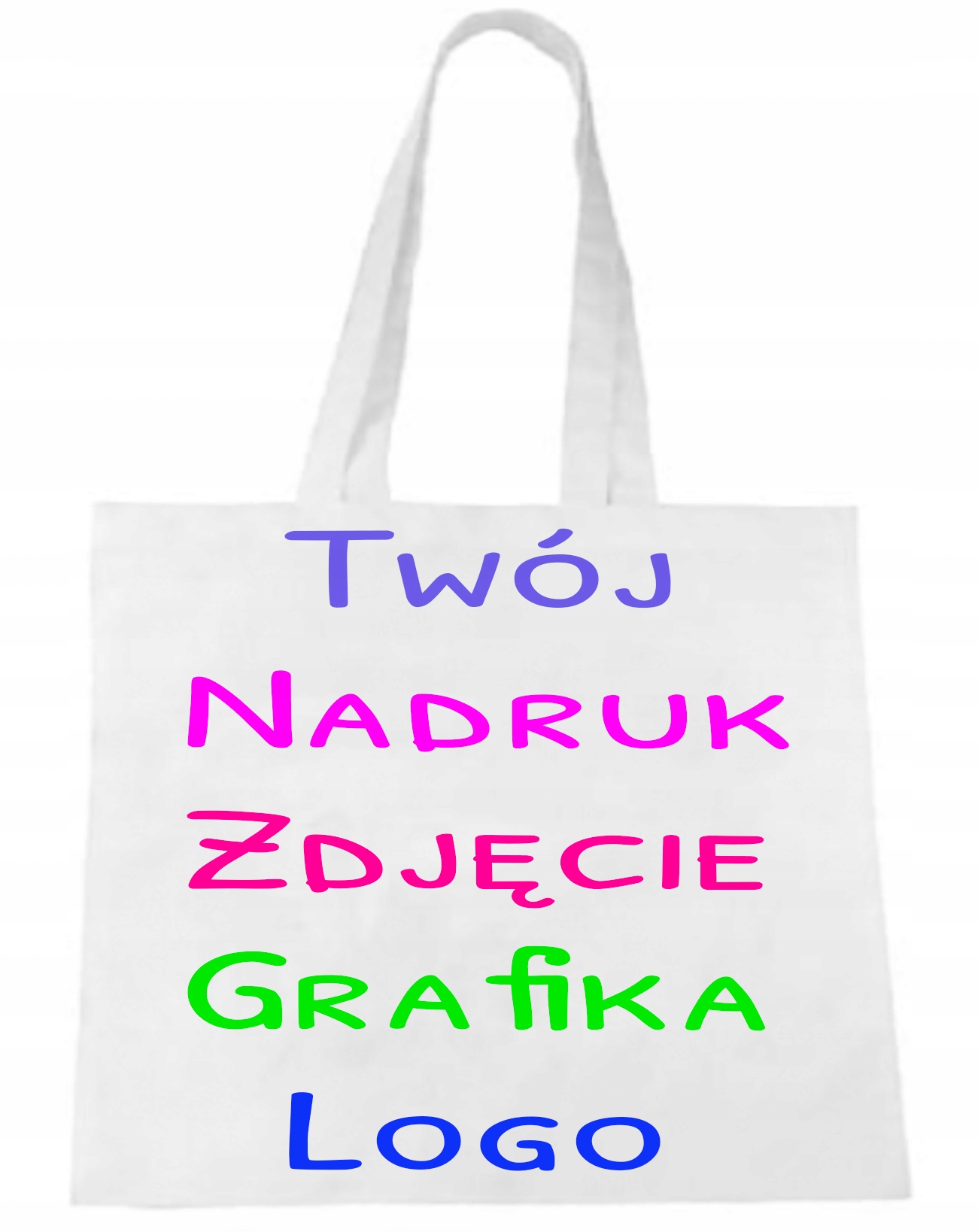 

Torba Bawełniana Biała Własny Nadruk Zdjecie Logo