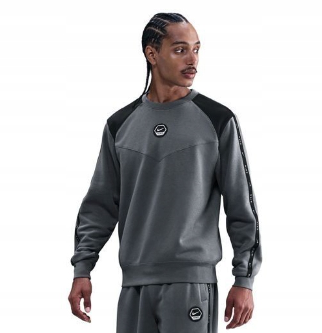 Pánská Sportovní Mikina Šedá Bez Kapuce Nike IH4286-068 r.XS