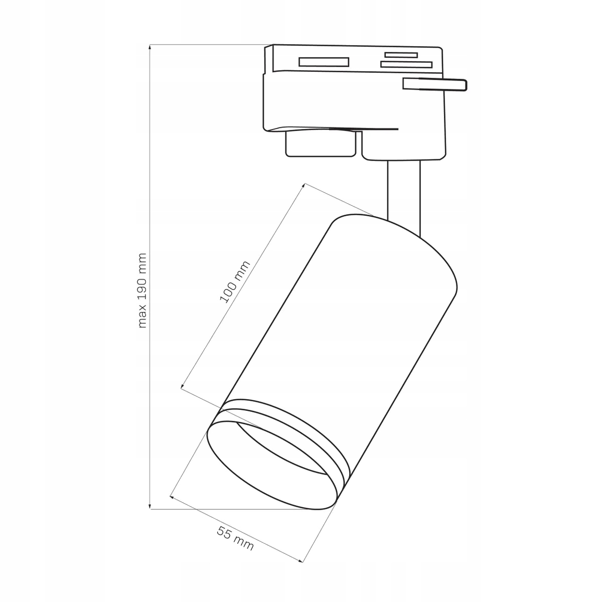 Reflektor szynowy PARIS Biały GU10 Maksymalna moc pojedynczego źródła światła 10 W