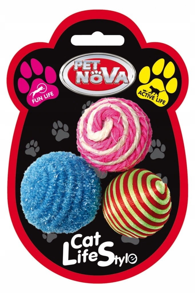 

Pet Nova zabawka dla kota Kolorowe Piłki 3szt.