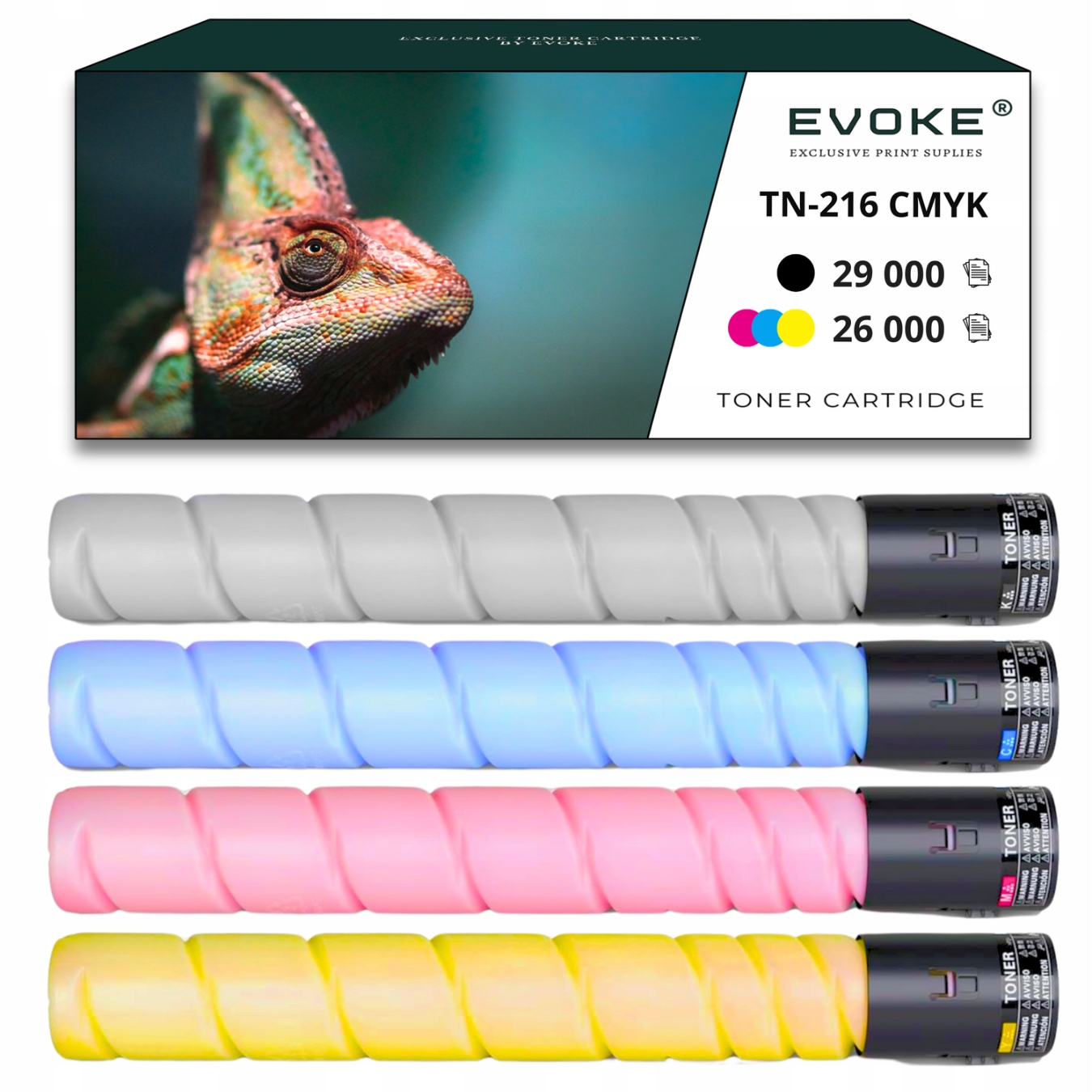 4x toner do tiskárny Konica Minolta TN216 Sada Cmyk TN-216