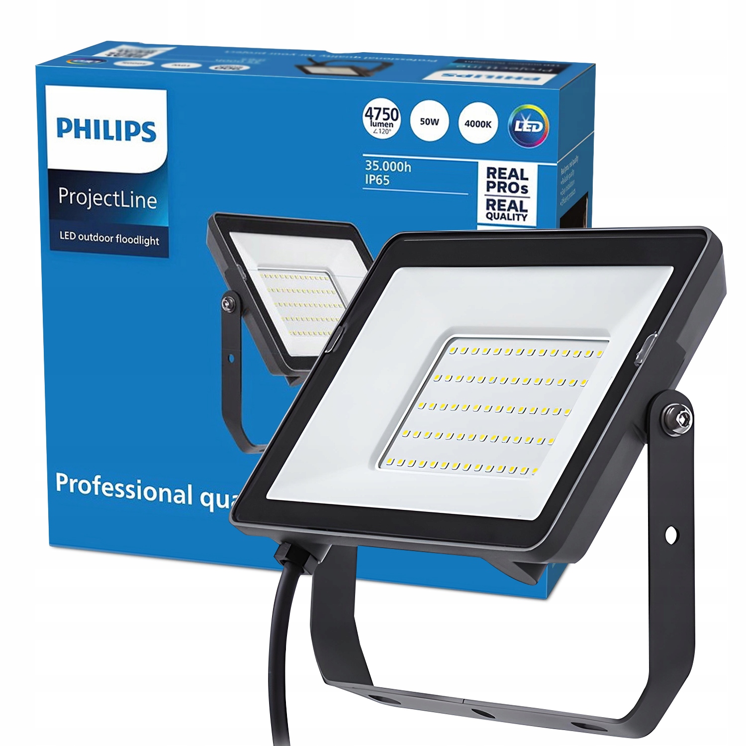 Led reflektor 50W 4000K IP65 Halogenová lampa Venkovní reflektor Philips