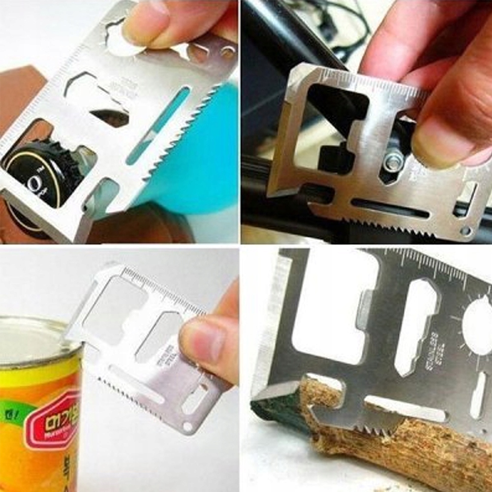 KARTA PRZEŻYCIA PRZETRWANIA SURVIVAL CARD NIEZBĘDNIK NÓŻ MULTI TOOL Marka inna marka