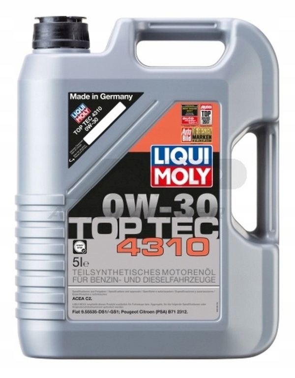 Liqui Moly Olej 0V30 5 L Top Tec 4310 C2 9.55535-DS1 9.55535-GS1 B71 231