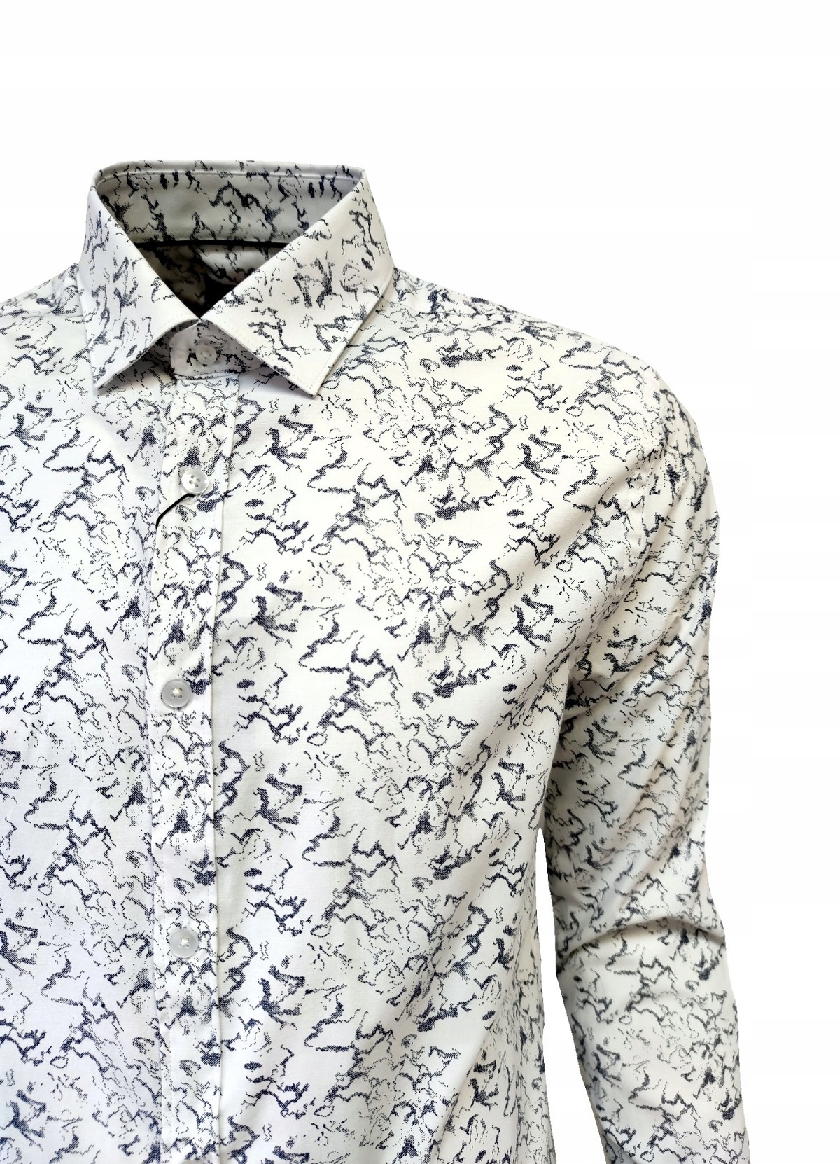 KOSZULA BIAŁA WIZYTOWA CASUAL FIT-REGULAR 4XL Rodzaj kołnierzyka kołnierzyk