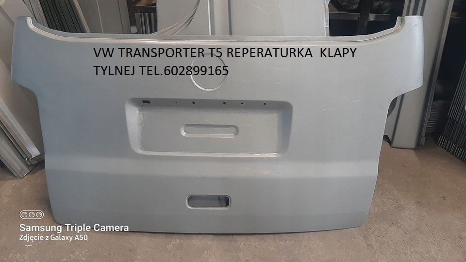 VW T5 REPERATURKA KLAPY TYLNEJ - wysoka do szyby