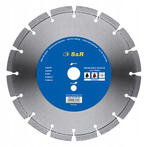 S & R алмазний асфальтовий диск 230/1, 8 мм.